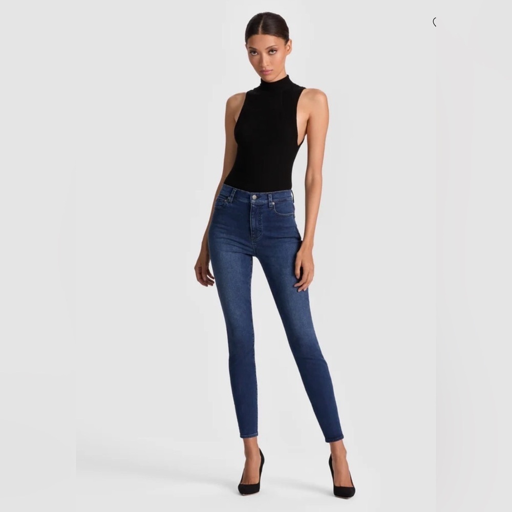 Alice + Olivia Deep Indigo Skinny Jeans